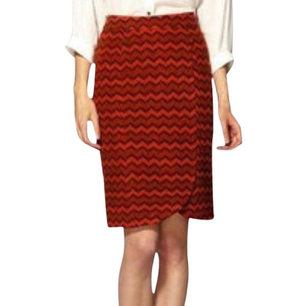 Sabine red and black pencil flare skirt size S